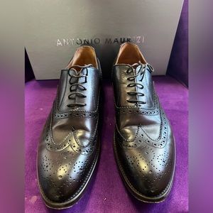 Antonio Maurizi Men's Leather Wingtip Oxfords US 9 1/2: EU 42 1/2 - Dark Coffee